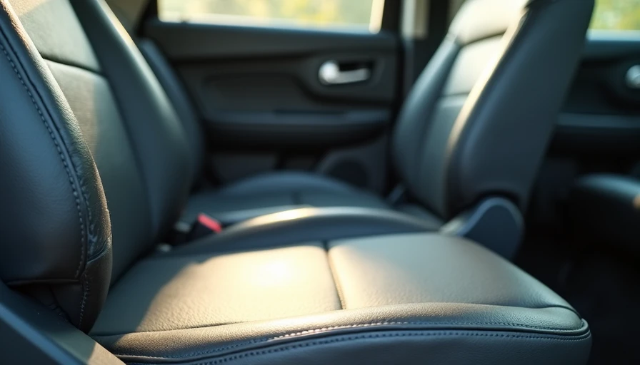 Car driver seat left bolster with cracked worn leather and faded color